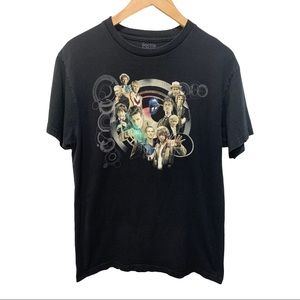 RIPPLE JUNCTION DR. WHO BLACK GRAPHIC SHORT SLEEVE TEE SIZE MEDIUM